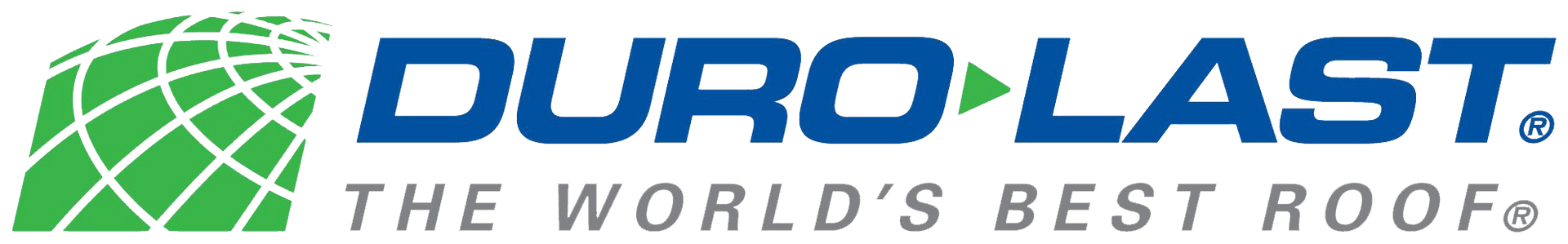 A logo for duro last the world 's best roofs