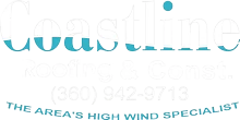 The logo for the area 's high wind specialist is blue and white.